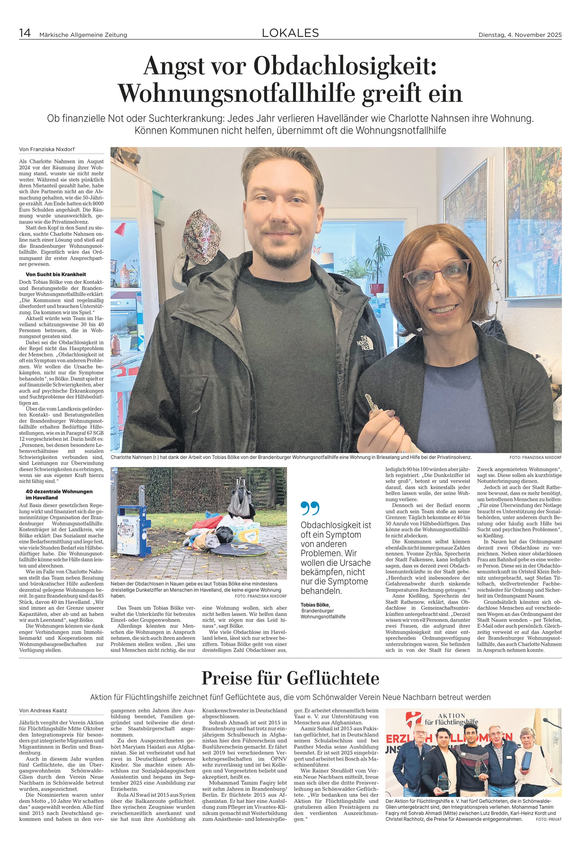 Angst vor Obdachlosigkeit: Wohnungsnotfallhilfe greift ein